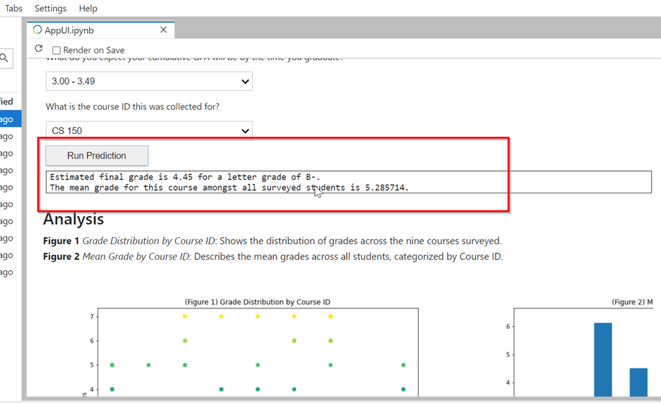 Image of some code in a Jupyter Notebook. 